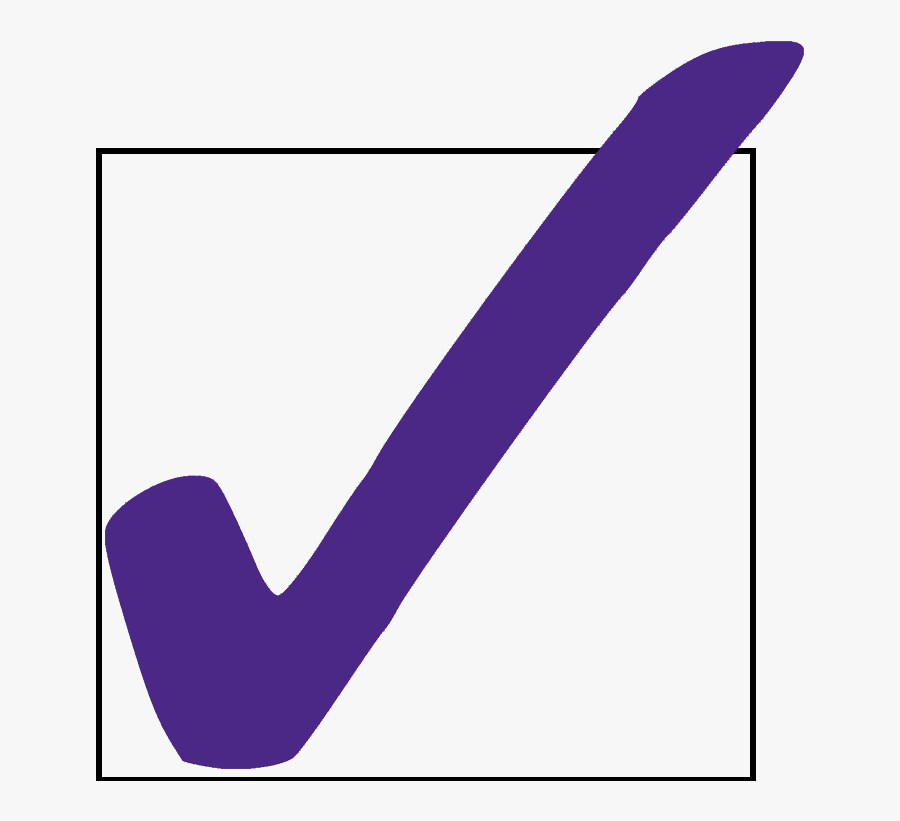 Purple Thick In A Black Bordered Square, Transparent Clipart