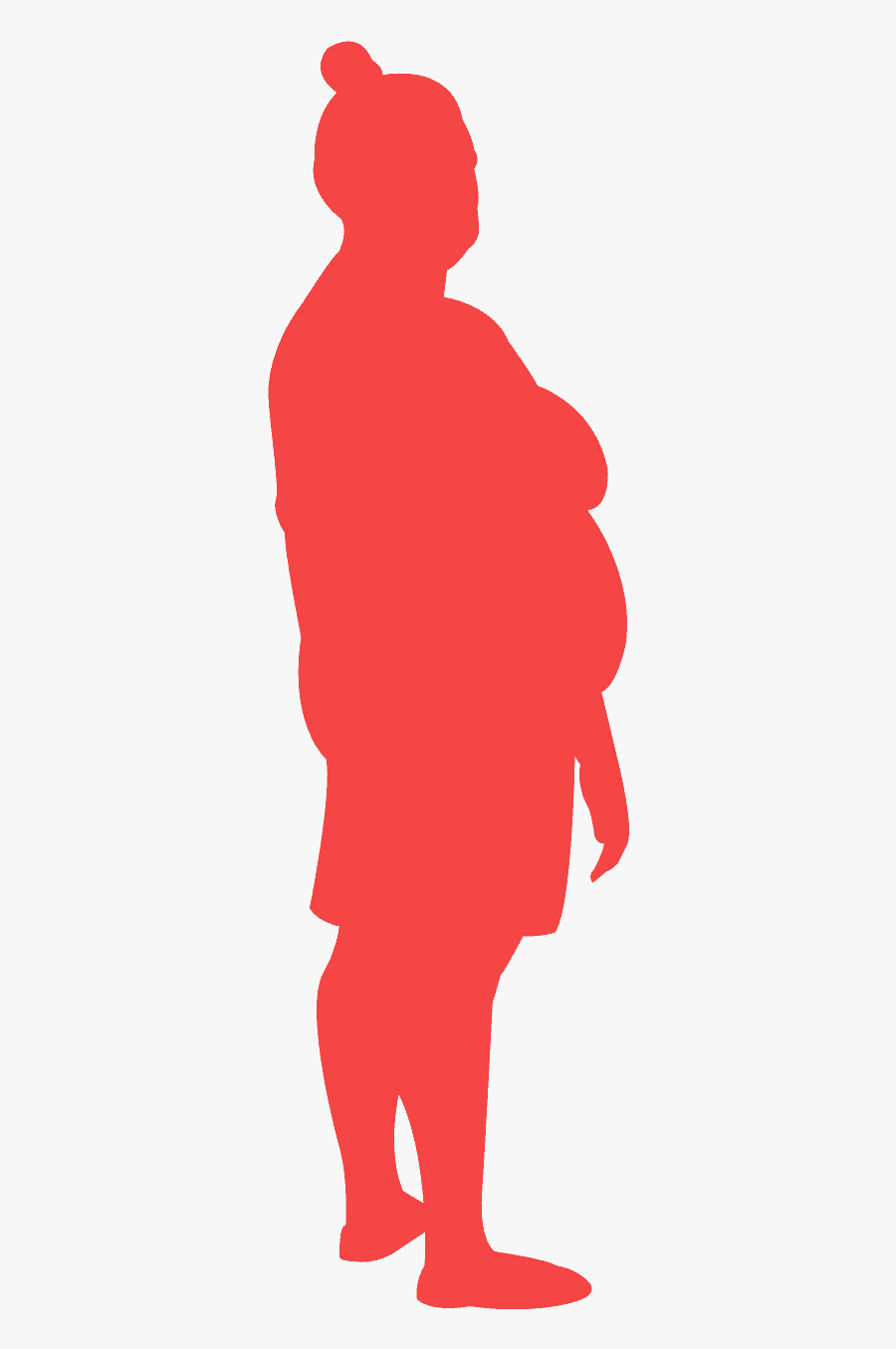 Silhouette Femme Grosse, Transparent Clipart