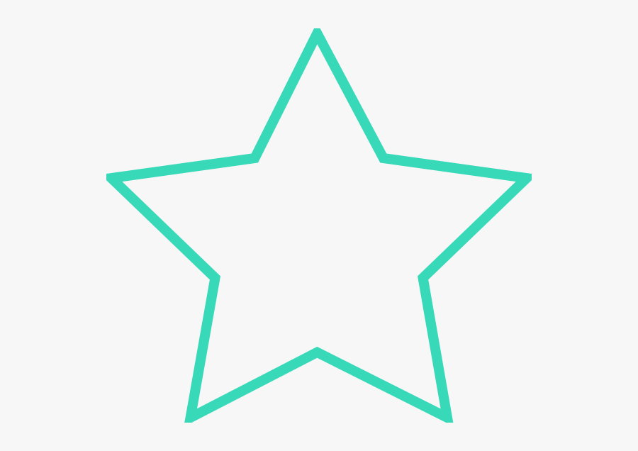 Turquoise Star, Transparent Clipart