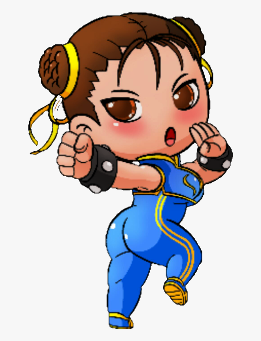 #chibi #thick #anime #girl - Chun Li Street Fighter Chibi, Transparent Clipart