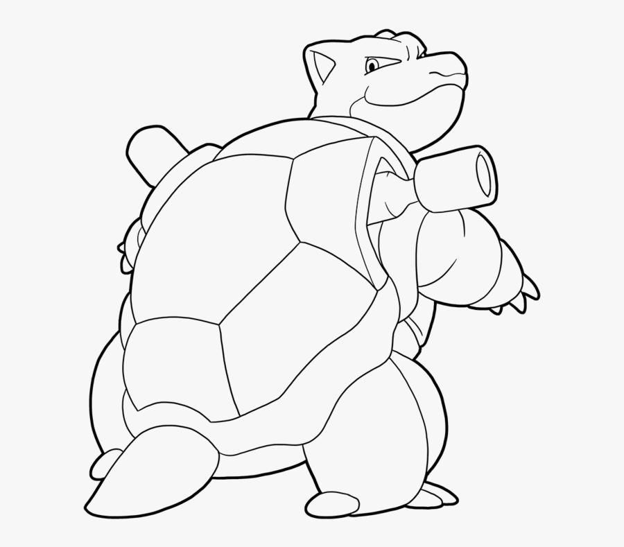 Pokemon - Blastoise Black And White, Transparent Clipart