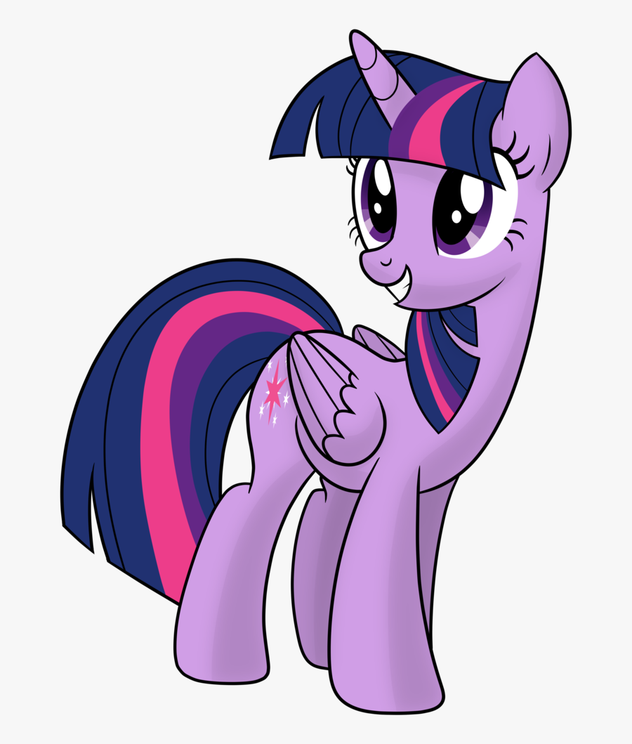 Drawponies, Cute, Female, Folded Wings, Happy, Mare, - Mlp Twilight Filly Vector, Transparent Clipart