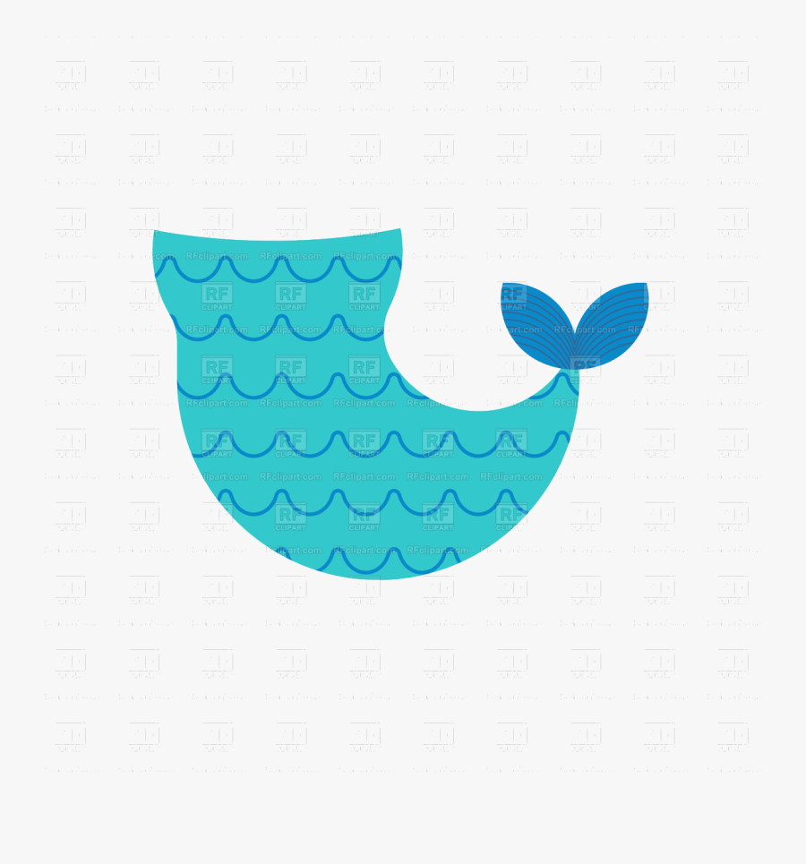 Mermaid Tail Isolated Template Vector Image Illustration - Vector Graphics, Transparent Clipart