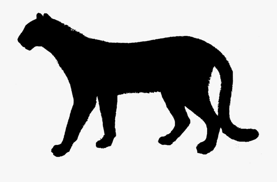 Cat Cheetah Clip Art Silhouette Lion - Silhouette Of A Cheetah, Transparent Clipart