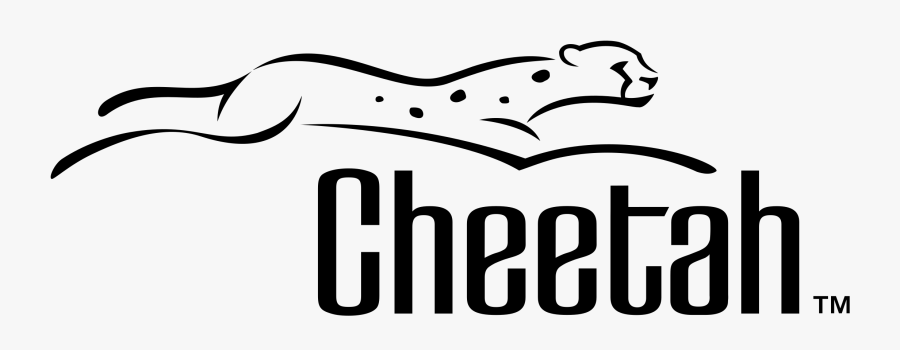 Clip Art Cheetah Logo - Cheetah Logo Black And White, Transparent Clipart