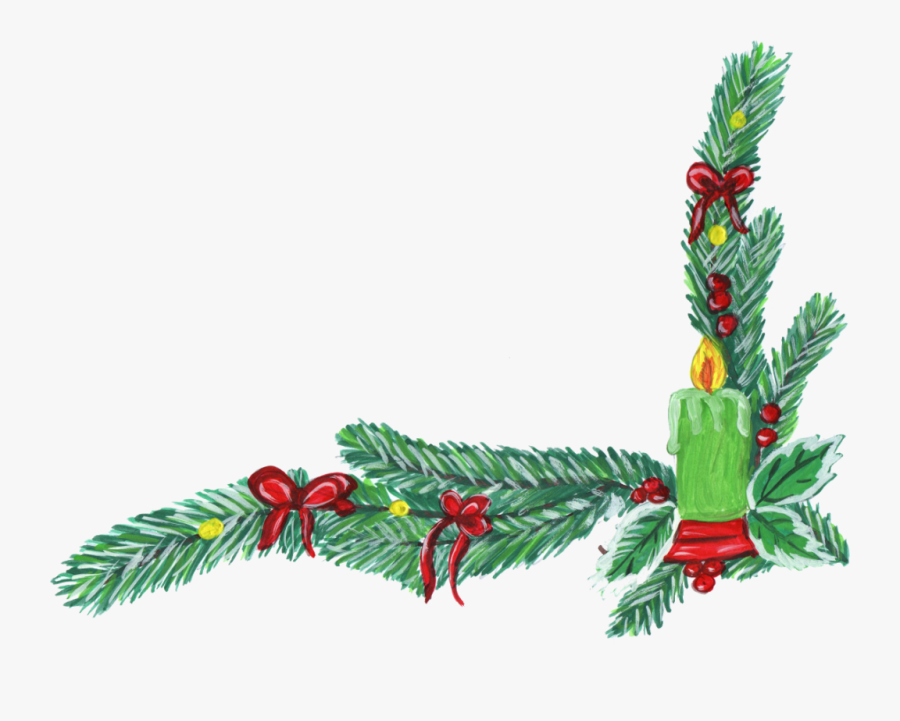Christmas Corner Decoration - Christmas Clipart Transparent Corner, Transparent Clipart