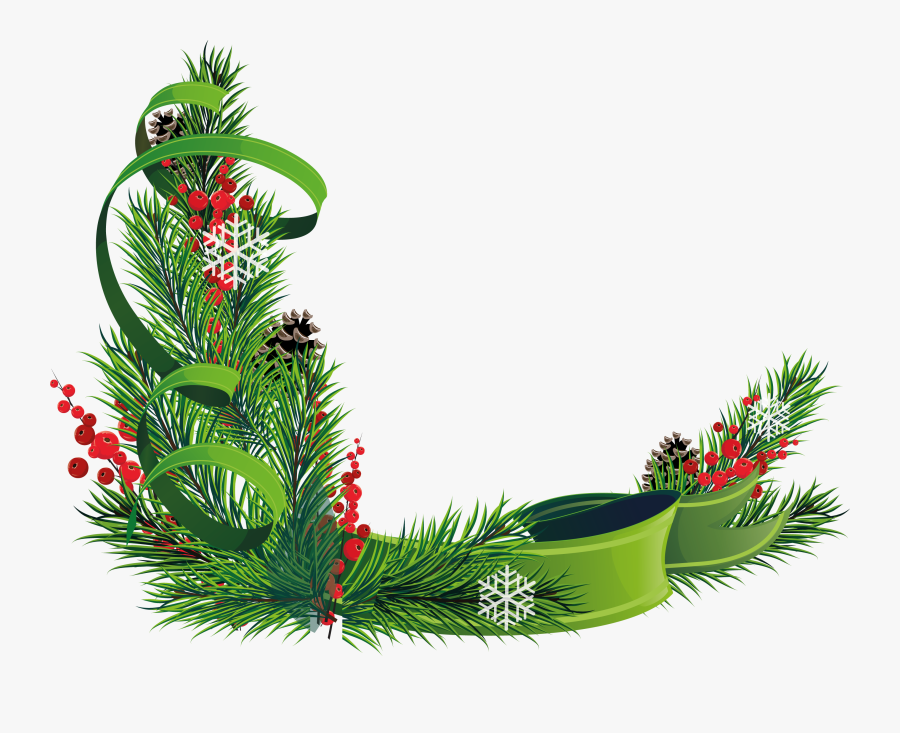 Новогодние Уголки, Christmas Corners, Christmas Corners - Christmas Corner Decoration Png, Transparent Clipart