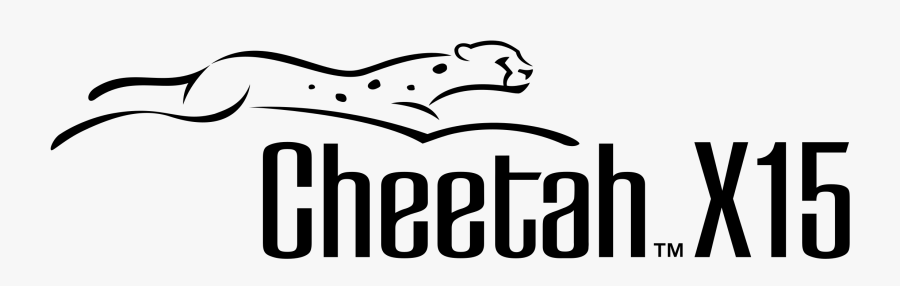 Cheetah X15 Logo Black And White - Cheetah, Transparent Clipart