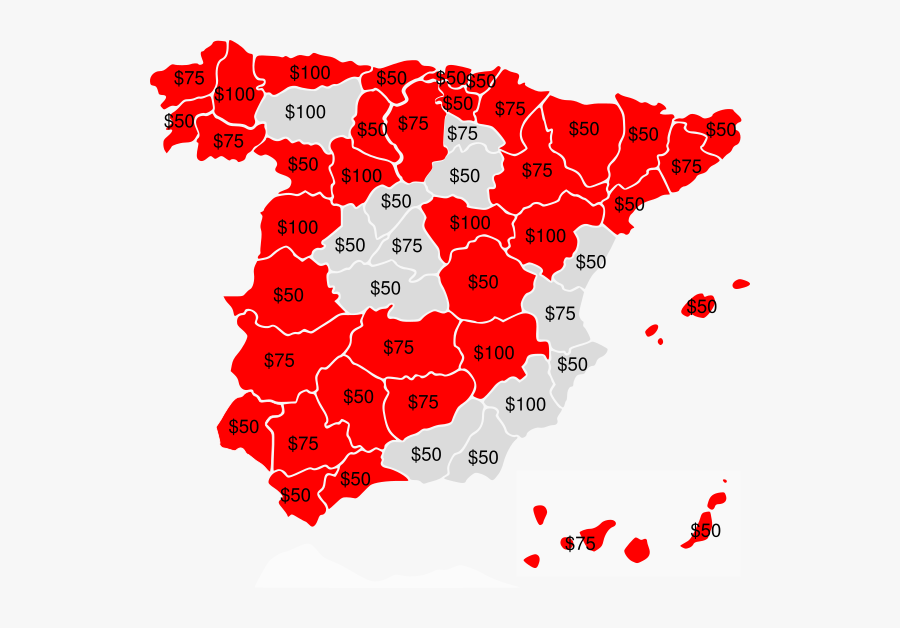 Spain Map Vector Free Download, Transparent Clipart