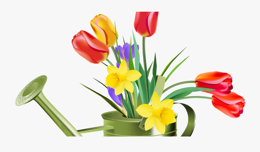 Flowers Watering Can Png, Transparent Clipart