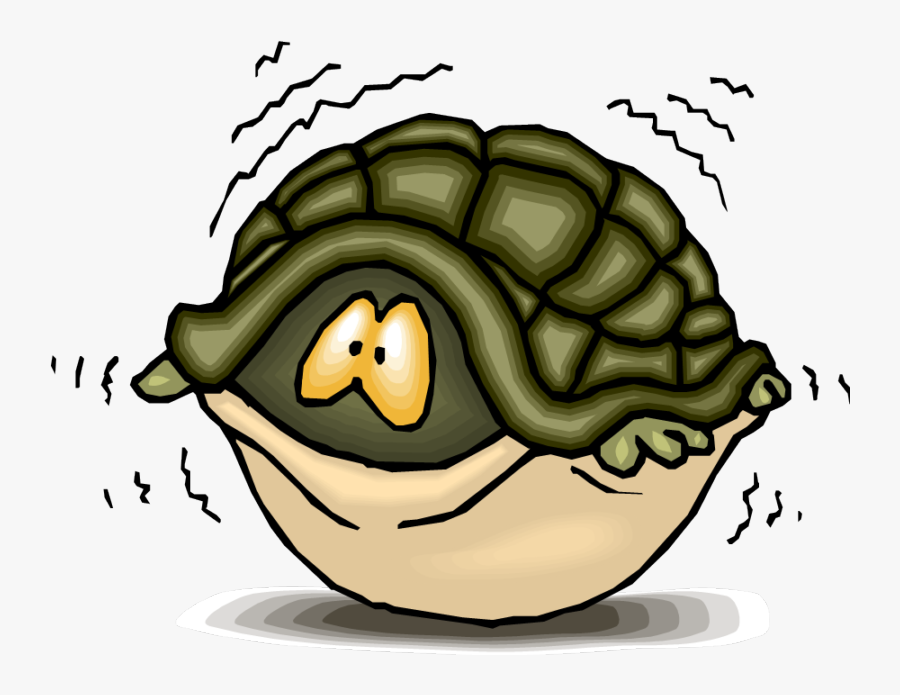 Hiding Turtle - Turtle Inside Shell Cartoon, Transparent Clipart