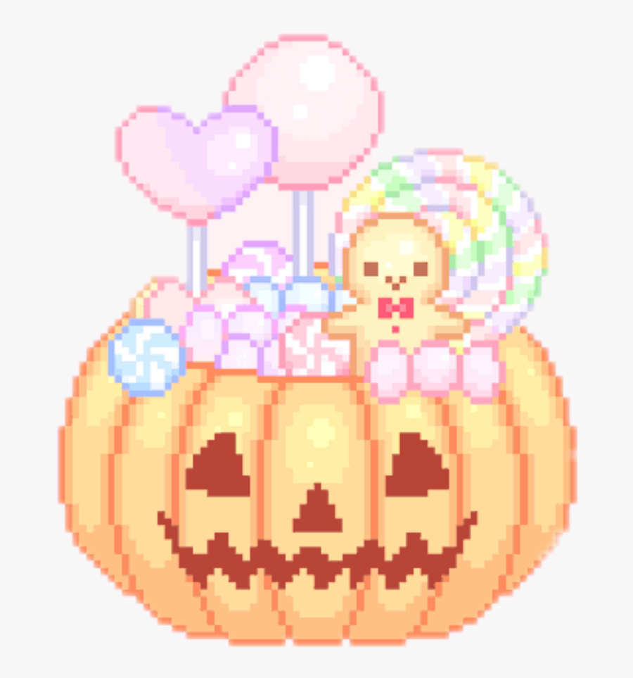 Pastel Clipart Halloween - Transparent Kawaii Transparent Pixel Halloween, Transparent Clipart