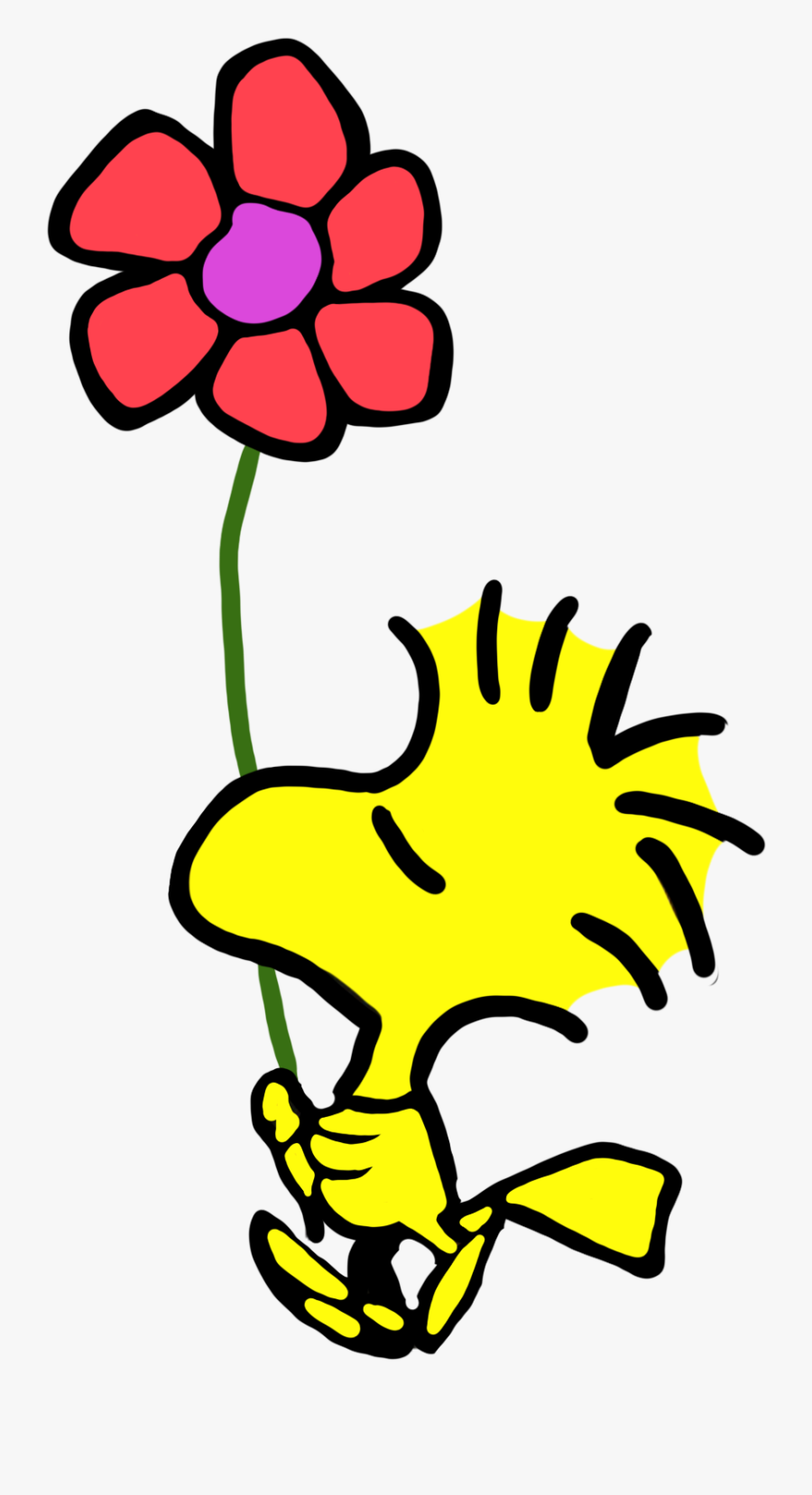 woodstock snoopy flower freetoedit , Free Transparent Clipart