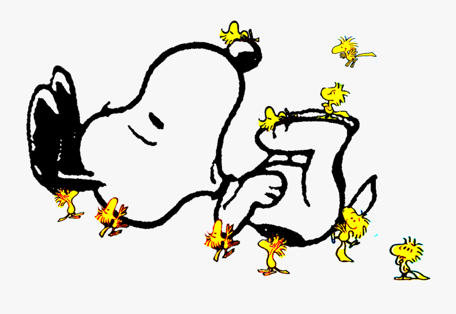 Agora Woodstock Chama Seus Amigos Passarinhos Para - Cartoon, Transparent Clipart