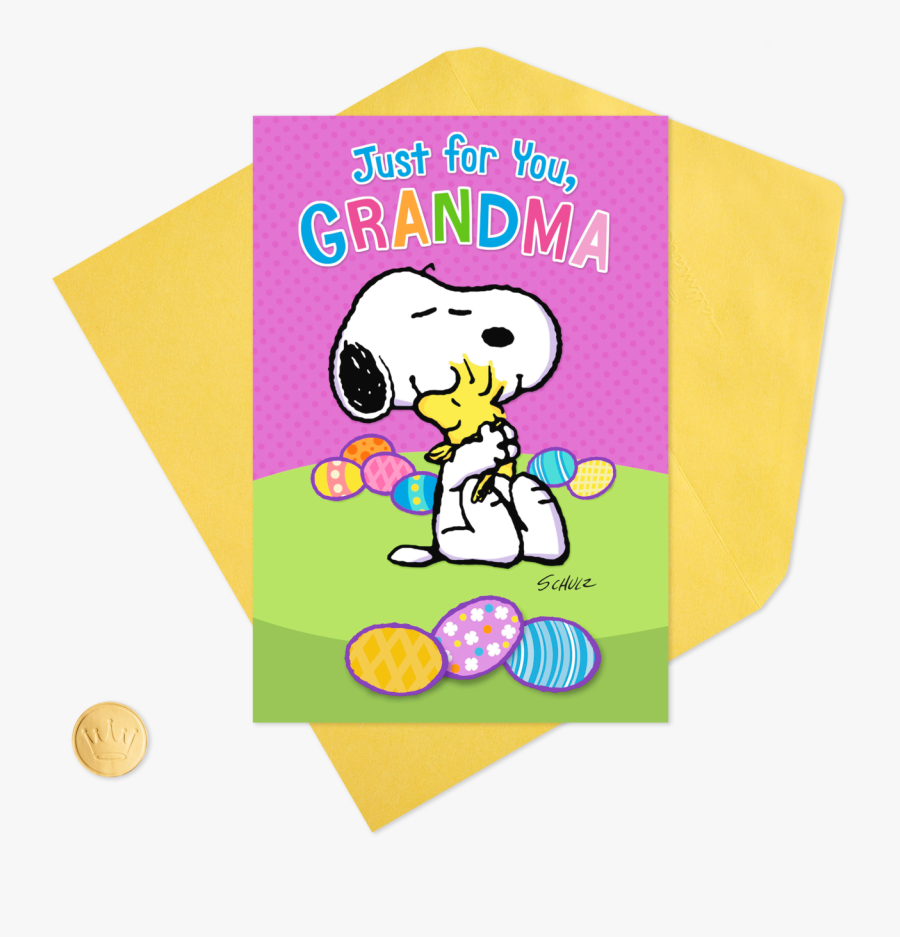 Peanuts® Snoopy And Woodstock Easter Card For Grandma - Cartoon, Transparent Clipart