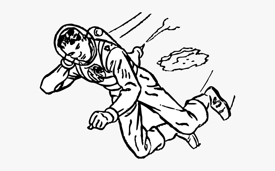 "jetpacking Around Lady Liberty - Cartoon Spaceman, Transparent Clipart