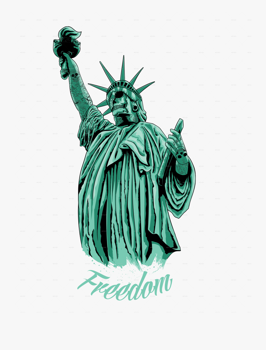 Liberty Drawing Abstract - Statue Of Liberty, Transparent Clipart