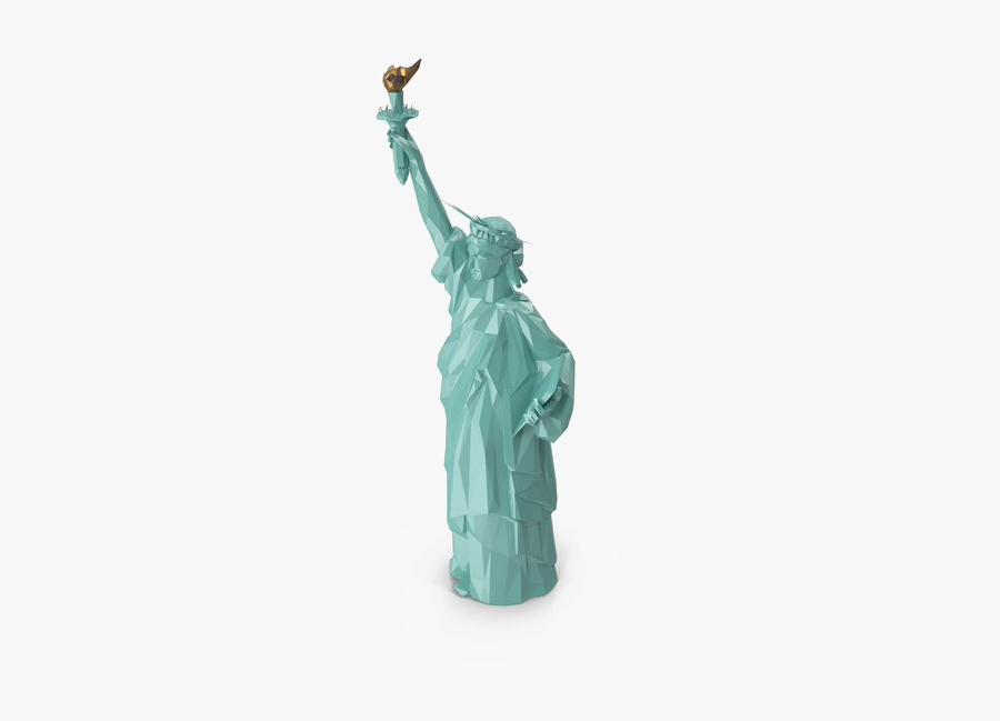 Statue Of Liberty Png Free Download - Low Poly Statue Of Liberty, Transparent Clipart