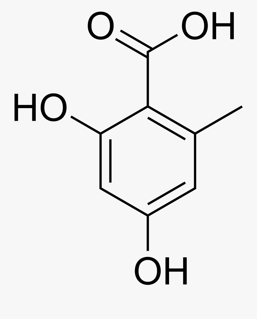 File Orsellinic Wikipedia Fileorsellinic Transparent - 2 Nitrobenzoic Acid Structure, Transparent Clipart