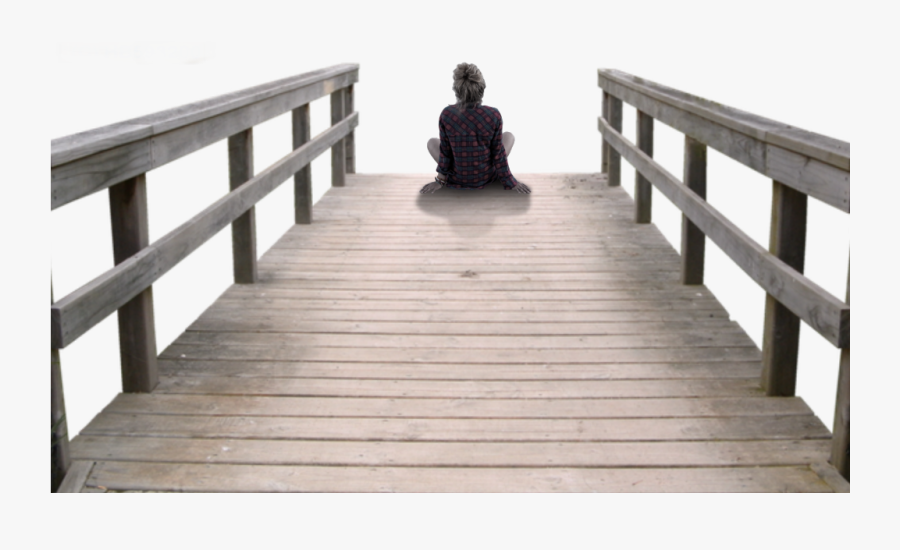 Transparent People Sitting On Bench Png - Sitting In A Boardwalk Png, Transparent Clipart
