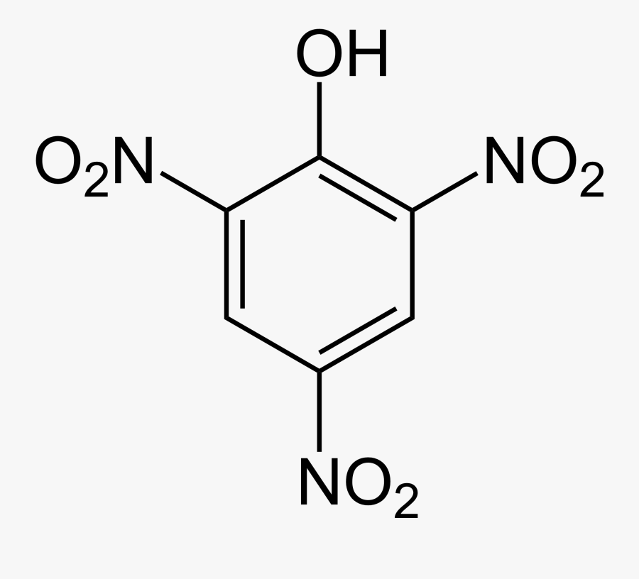 File Picric Wikimedia Commons Transparent Background - Structural Formula Of Picric Acid, Transparent Clipart