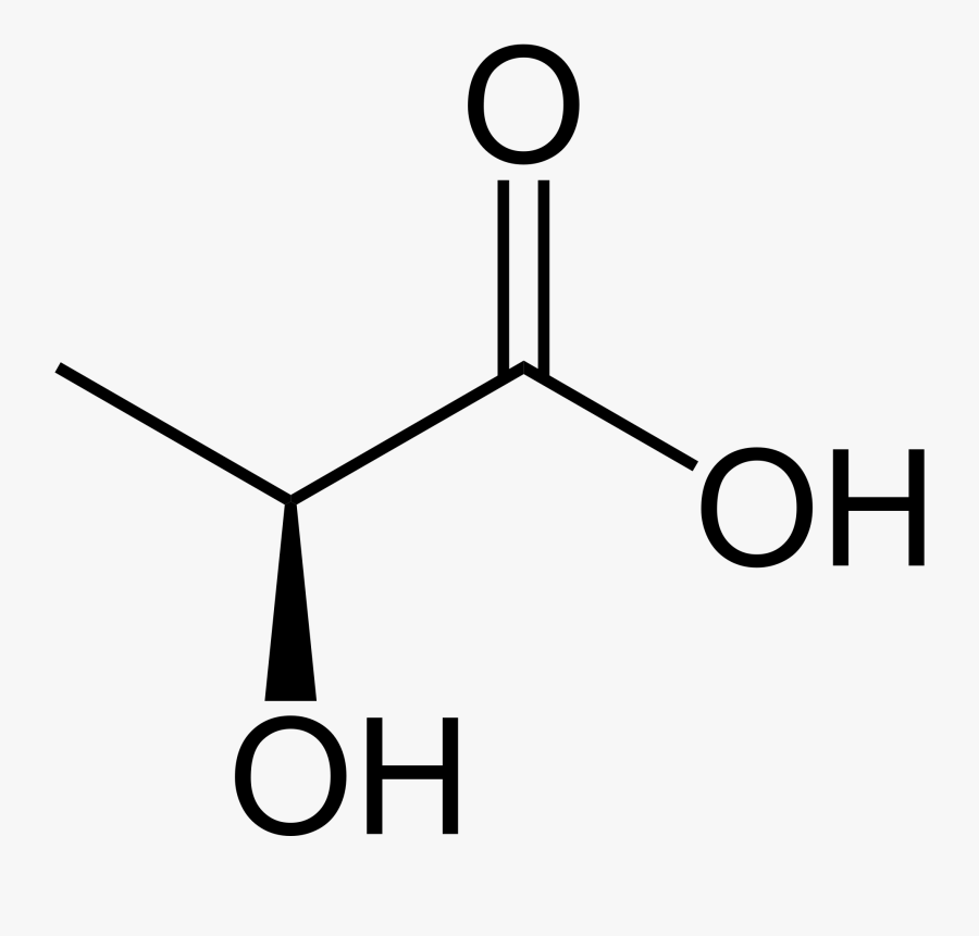 Runner Clipart Lactic Acid - Lactic Acid Skeletal Structure, Transparent Clipart