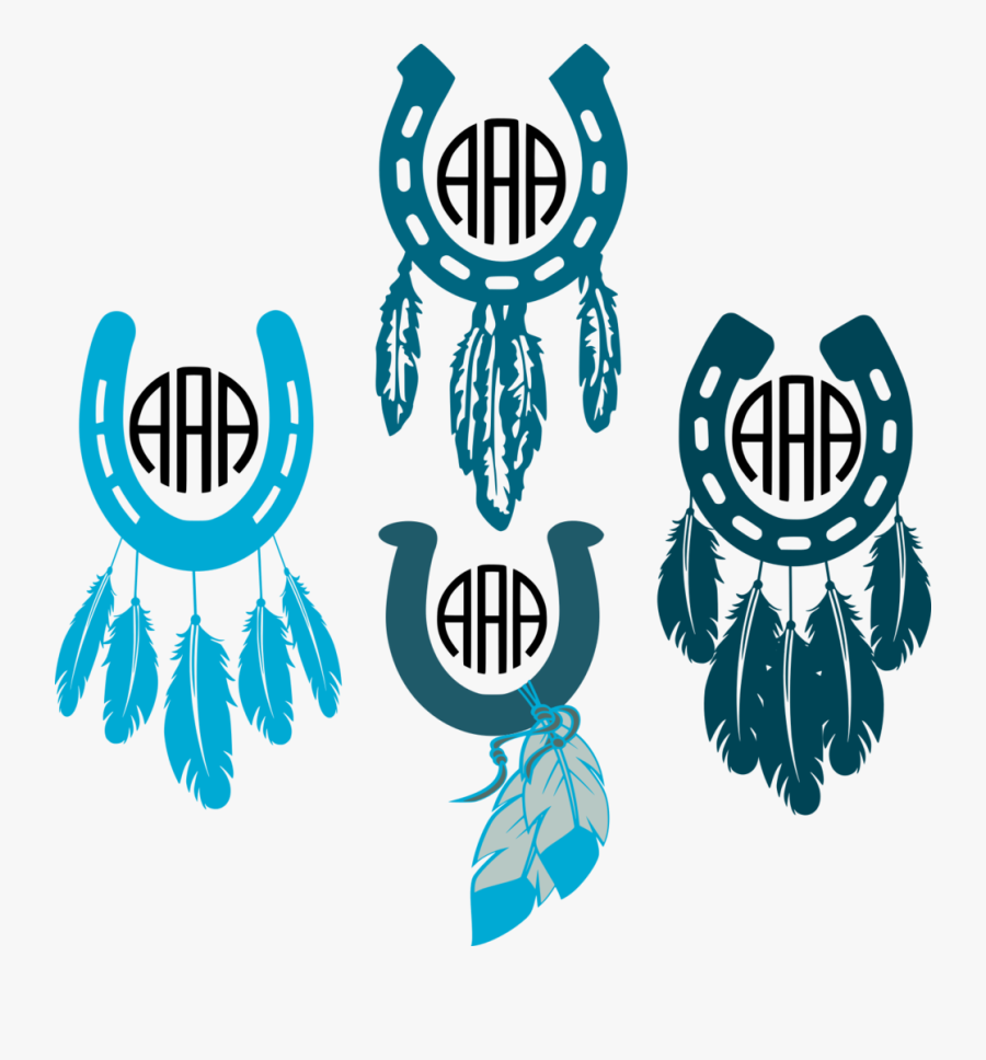 Clip Art Collection Of Free Download - Horseshoe With Feathers Svg, Transparent Clipart