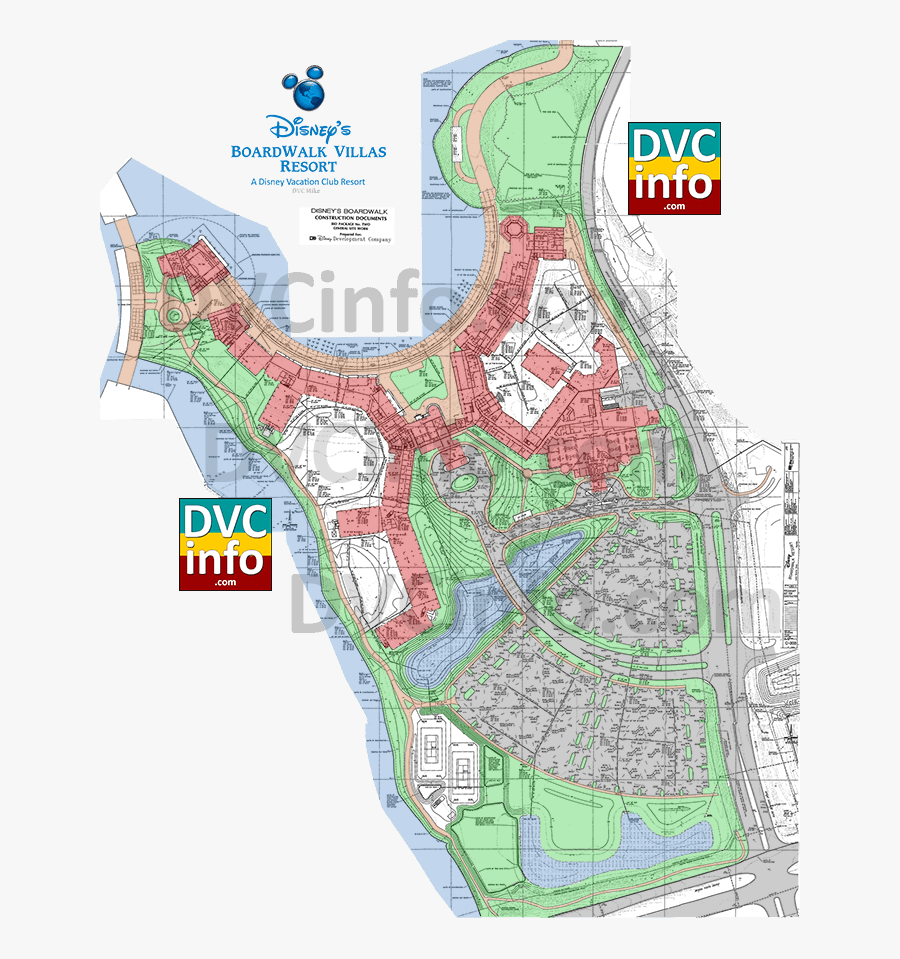 Disney"s Boardwalk Site Plan - Disney Vacation Club, Transparent Clipart