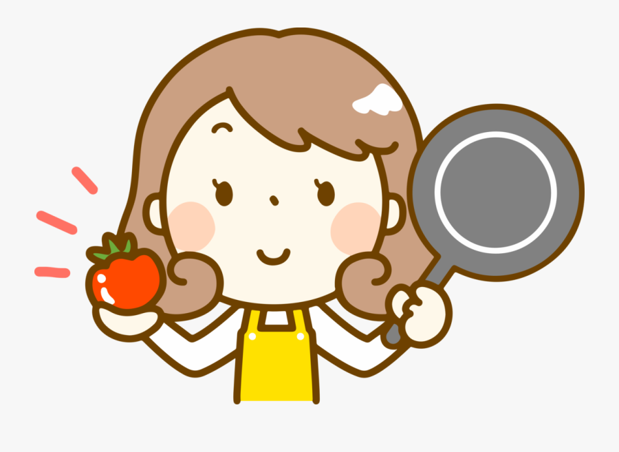 Frying Pan And Tomato, Transparent Clipart