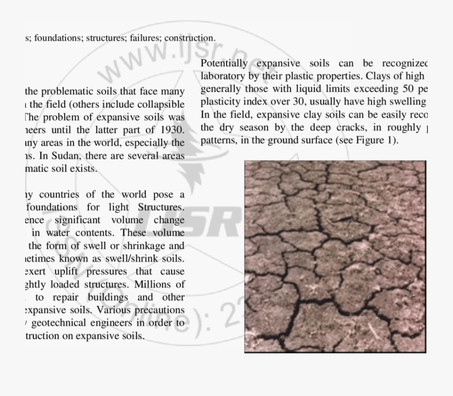 Transparent Ground Crack Png - Problems Of Expansive Soils, Transparent Clipart
