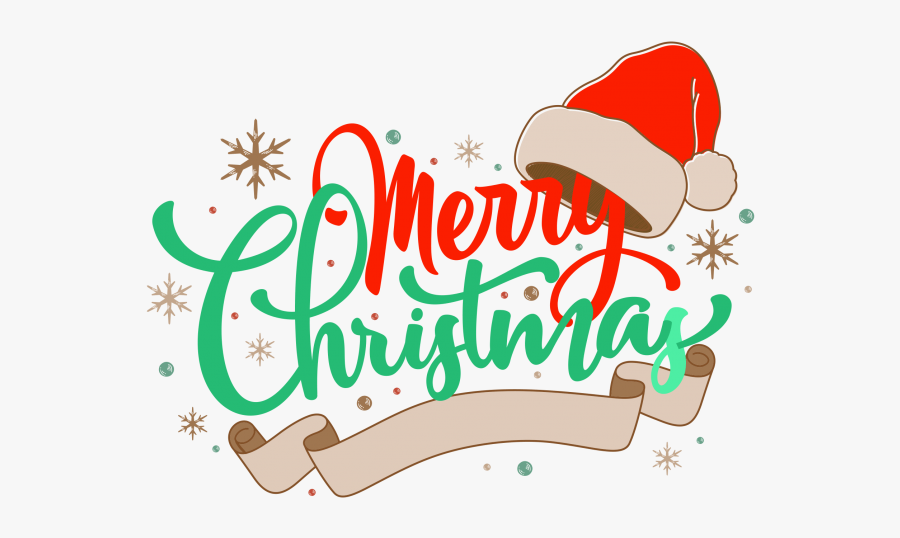 Merry Christmas Design Png, Transparent Clipart