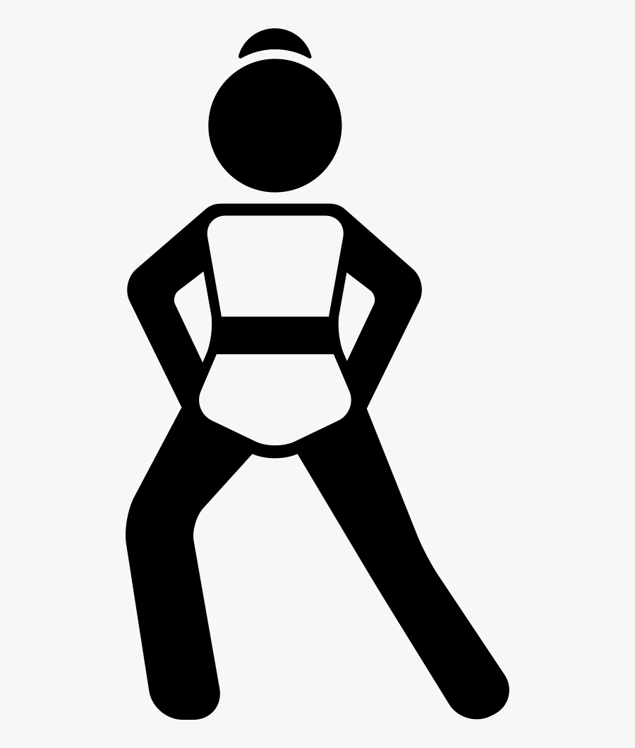 Girl Flexing Svg Png - Open Legs Icon, Transparent Clipart