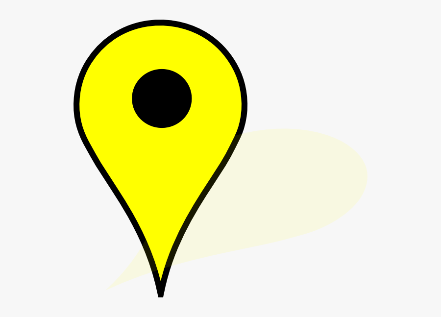 Google Map Yellow Pin, Transparent Clipart