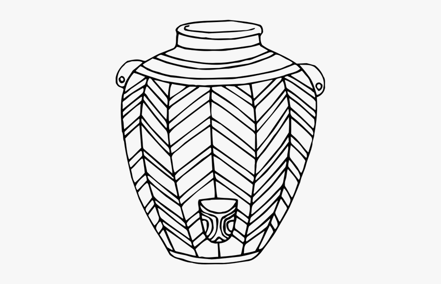 Indian Pot - Chevron Vs Herringbone Tile Pattern, Transparent Clipart