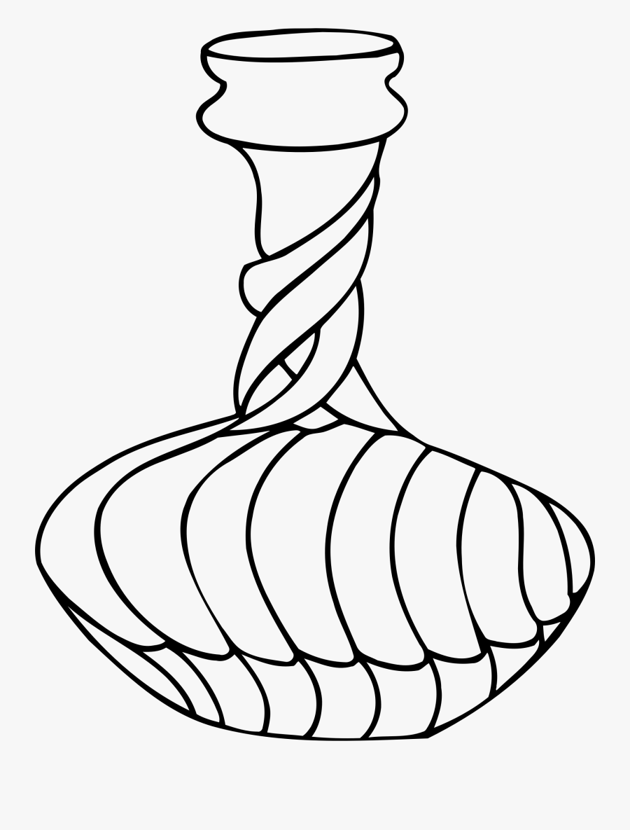 Vase 36 Line Drawing Clip Arts - Surahi Clipart Black N White, Transparent Clipart