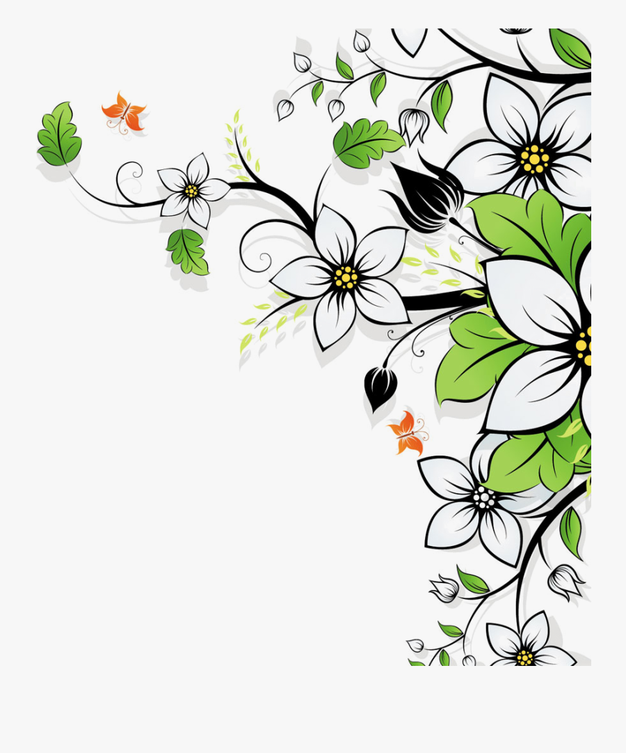 Flower Wallpaper Flowers Background - Beautiful Flower Design Background, Transparent Clipart