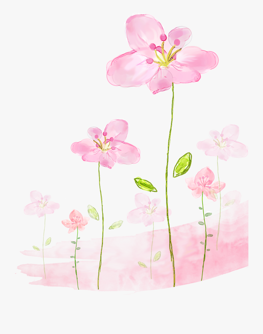 Watercolor Painting Flower - Flowers Background Png, Transparent Clipart