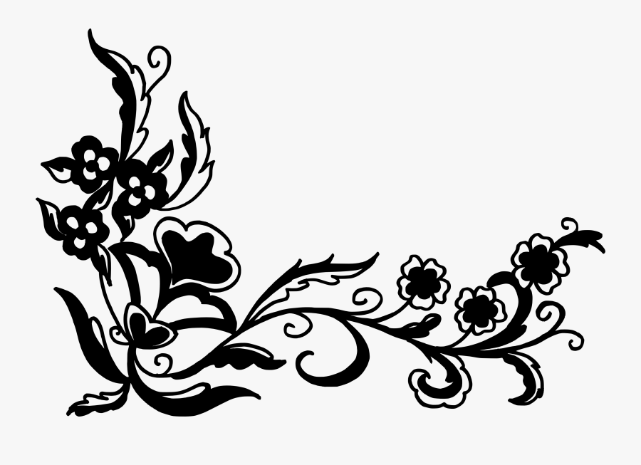 Black And White Flowers Clipart Transparent Background, Transparent Clipart