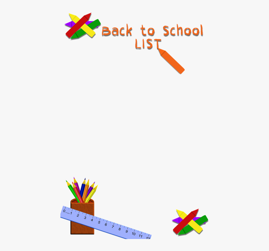 School List Crayon, Transparent Clipart