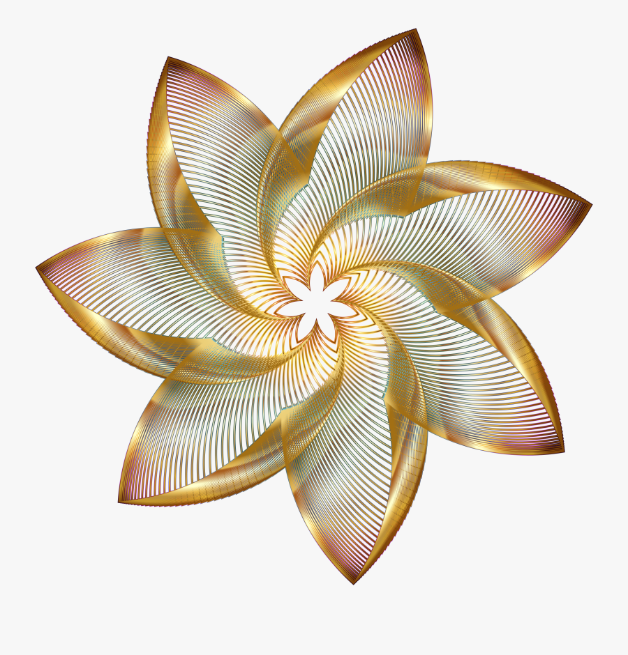 Prismatic Flower Line Art 2 No Background Clip Arts - Kalash Clipart Png Hd, Transparent Clipart