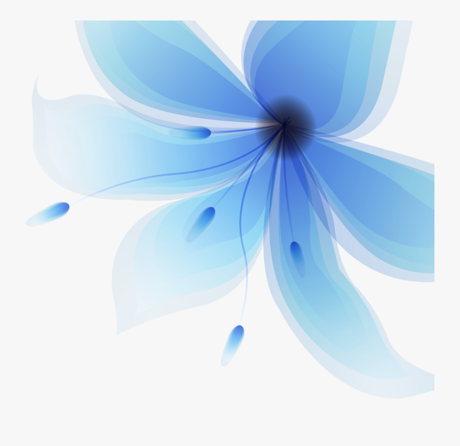 Blue Light Large Flower Flowers Free Transparent Image - Large Flower Images Free, Transparent Clipart