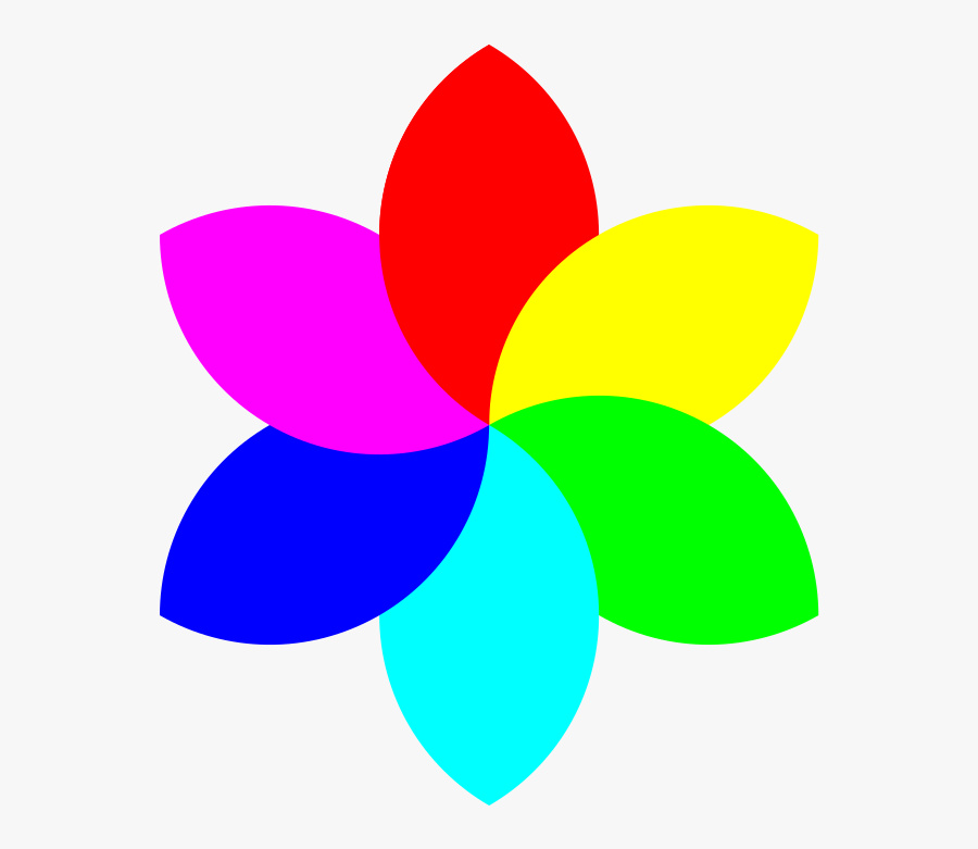 6 Petal Flower Vector, Transparent Clipart