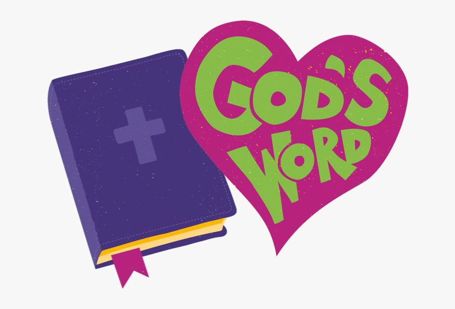 Bible Heart Gods Word - Bible In A Heart, Transparent Clipart