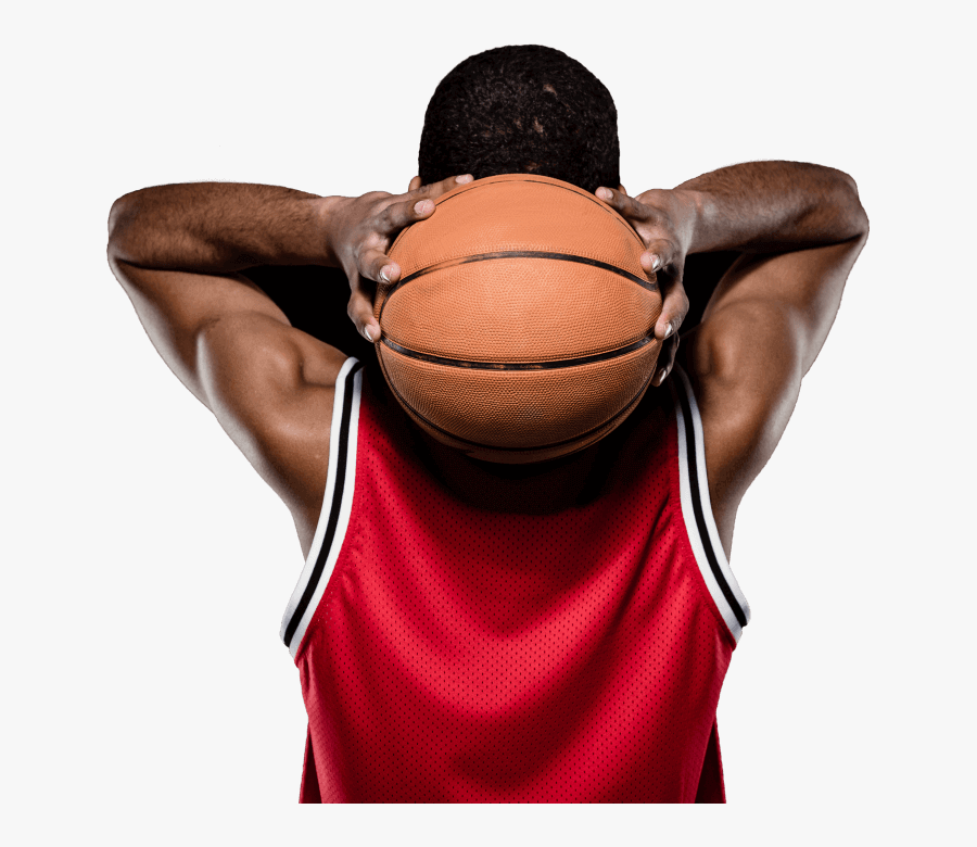 Bballguy - Jugador De Baloncesto De Espaldas, Transparent Clipart