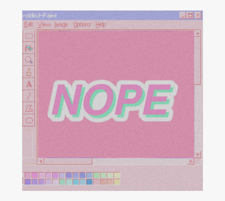 #nope #aestheticsticker #aesthetic #sticker #oldcomputer - Paper, Transparent Clipart