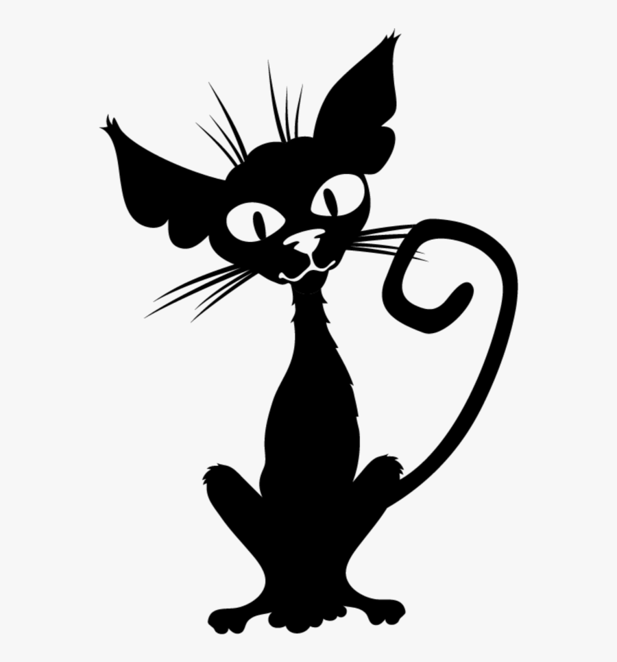 #mq #black #cat #cats #halloween - Halloween Silhouette, Transparent Clipart