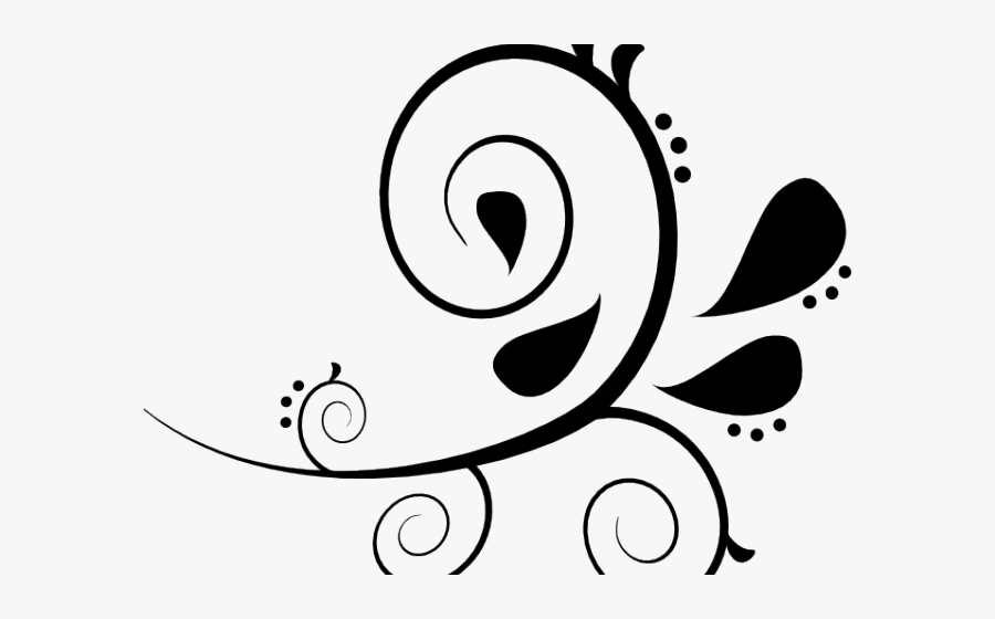Black Swirls Transparent Background Clipart , Png Download - Free Paisley Clip Art, Transparent Clipart