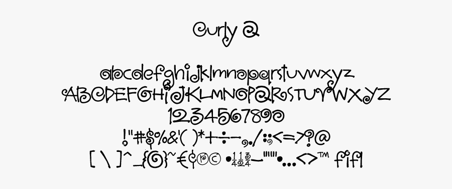 Curly Fonts, Transparent Clipart