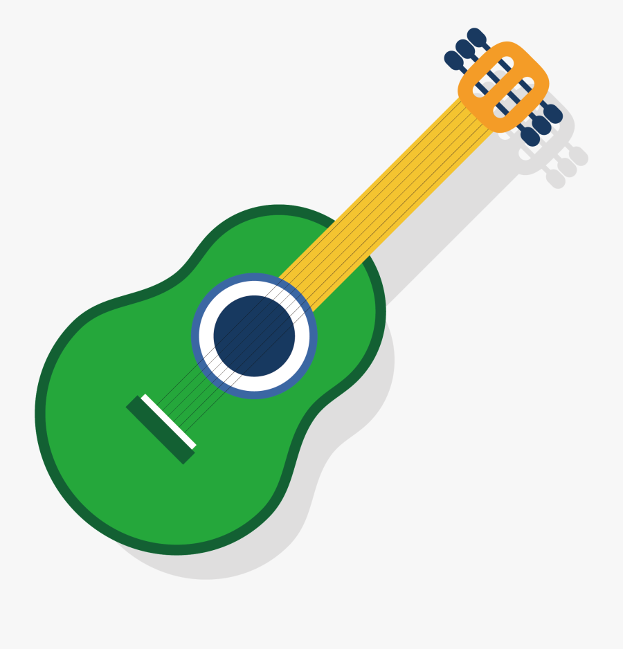 Ukulele Guitar Clip Art - Free Clip Art Green Guitar, Transparent Clipart