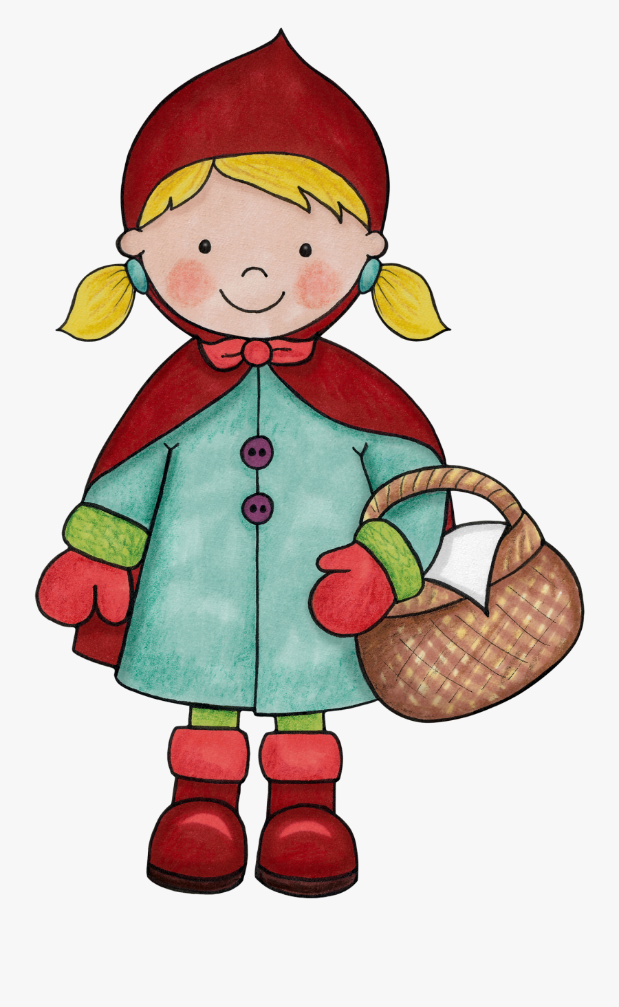 Little Enchanted Forest Woodlands - Petit Chaperon Rouge Clipart, Transparent Clipart